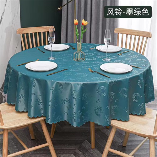 風鈴-墨綠色免洗桌布
